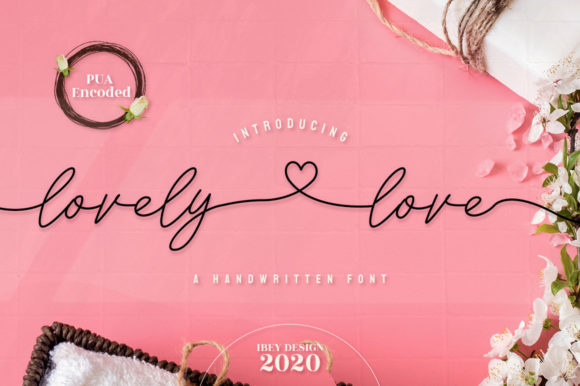 Beautiful Typography with Lovely Love