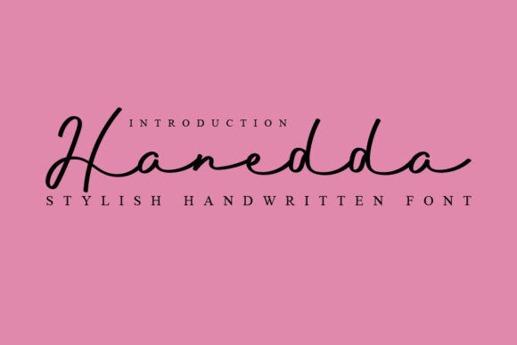 Hanedda: A Handwritten Font for Elegant Designs